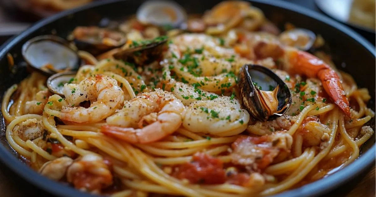 spaghetti au fruit de mer surgelés