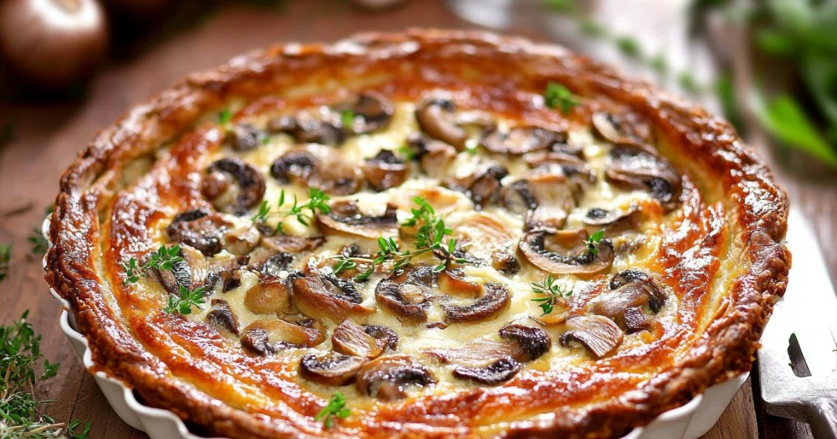 Quiche aux Champignons Savoureuse et Facile