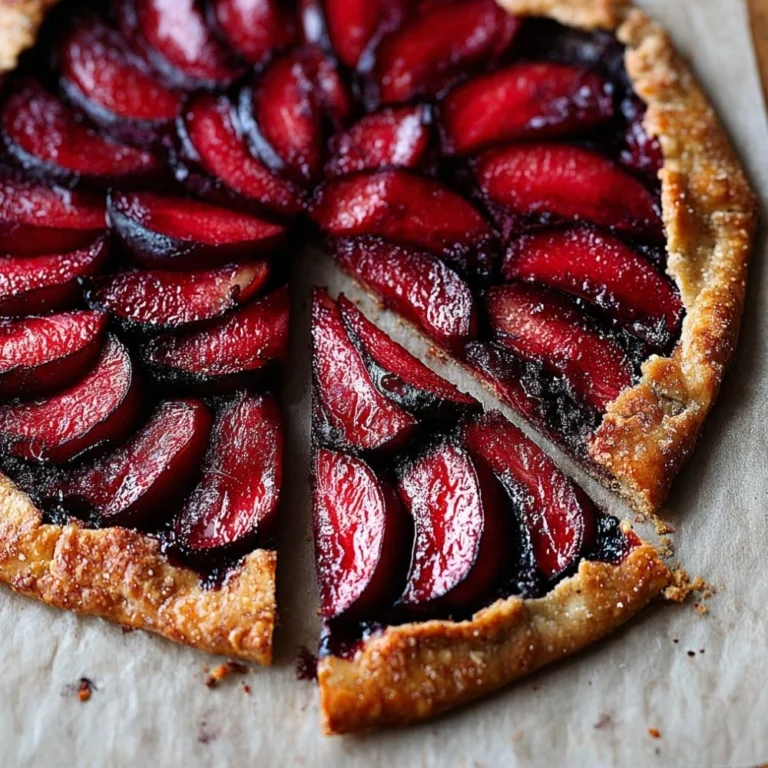 tarte aux prunes rouge