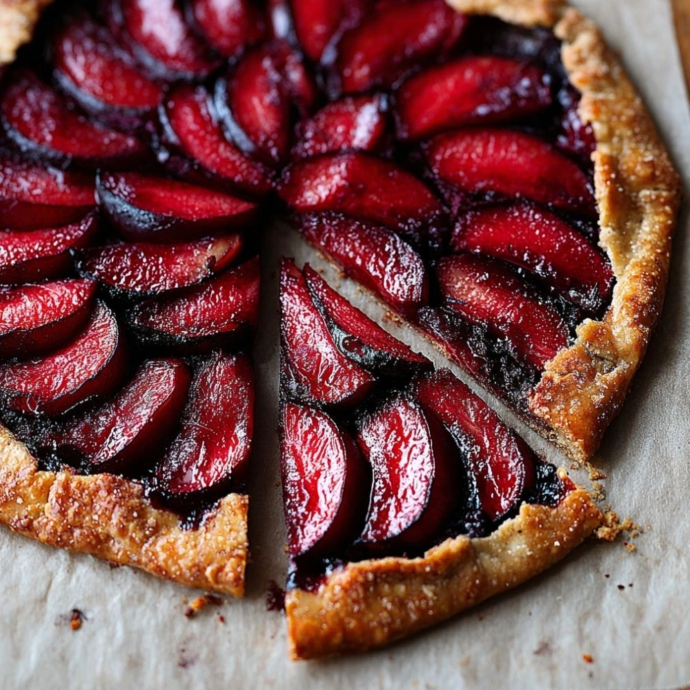 tarte aux prunes rouge