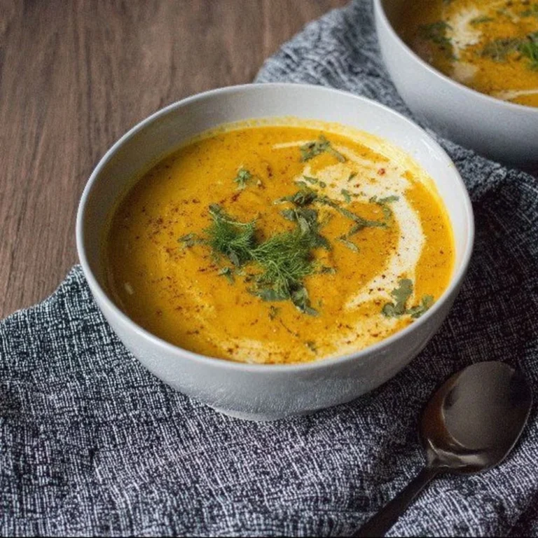 Soupe Lentilles Corail Lait de Coco Crémeuse