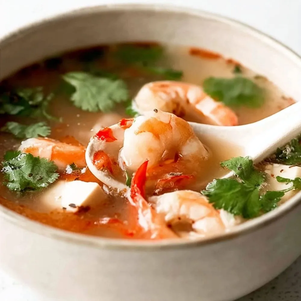 recette soupe chinoise crevette