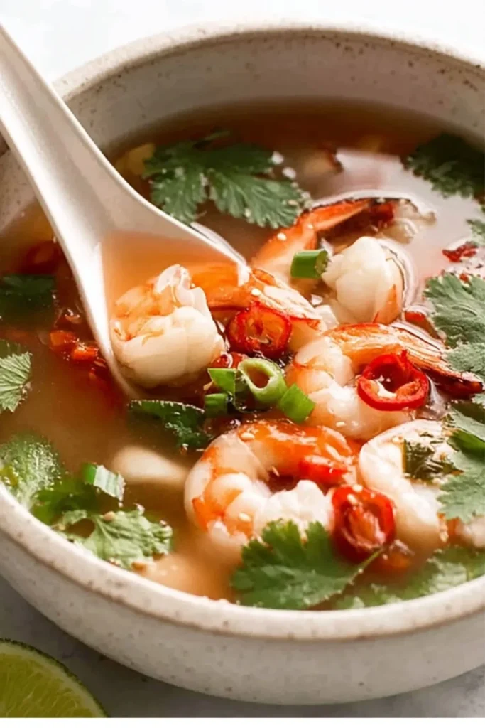 soupe chinoise crevette