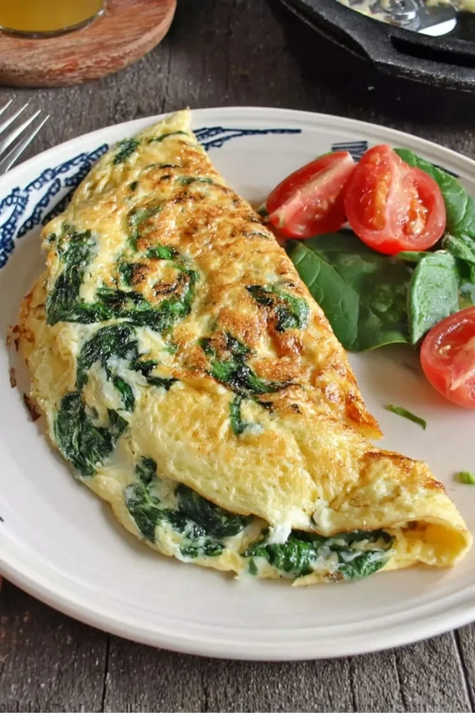 recette rapide de omelette aux épinards