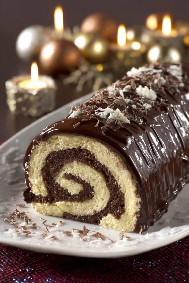 Buche de Noël originale facile au chocolat