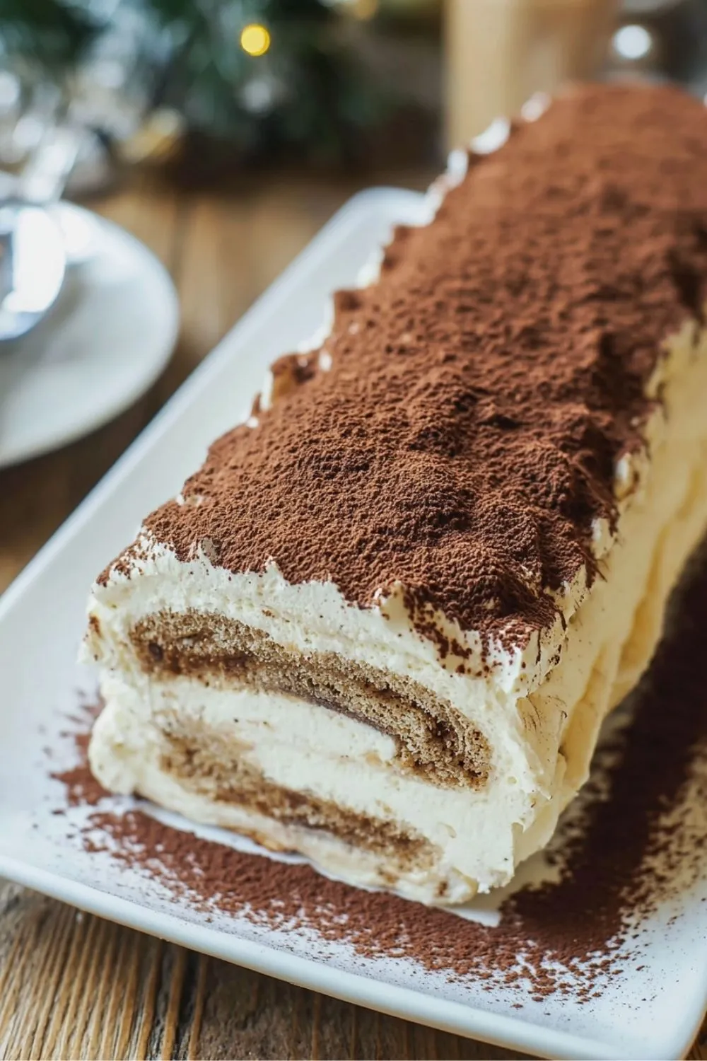 Bûche tiramisu pour Noël