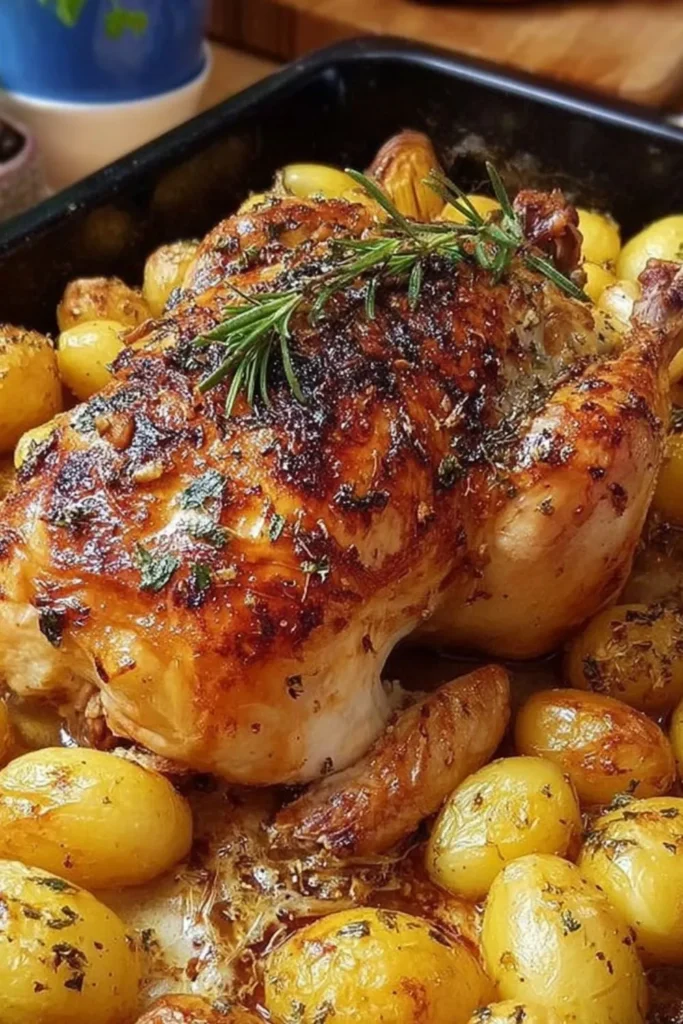 recette de Poulet rôti au four