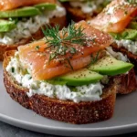 recette de Toast avocat saumon