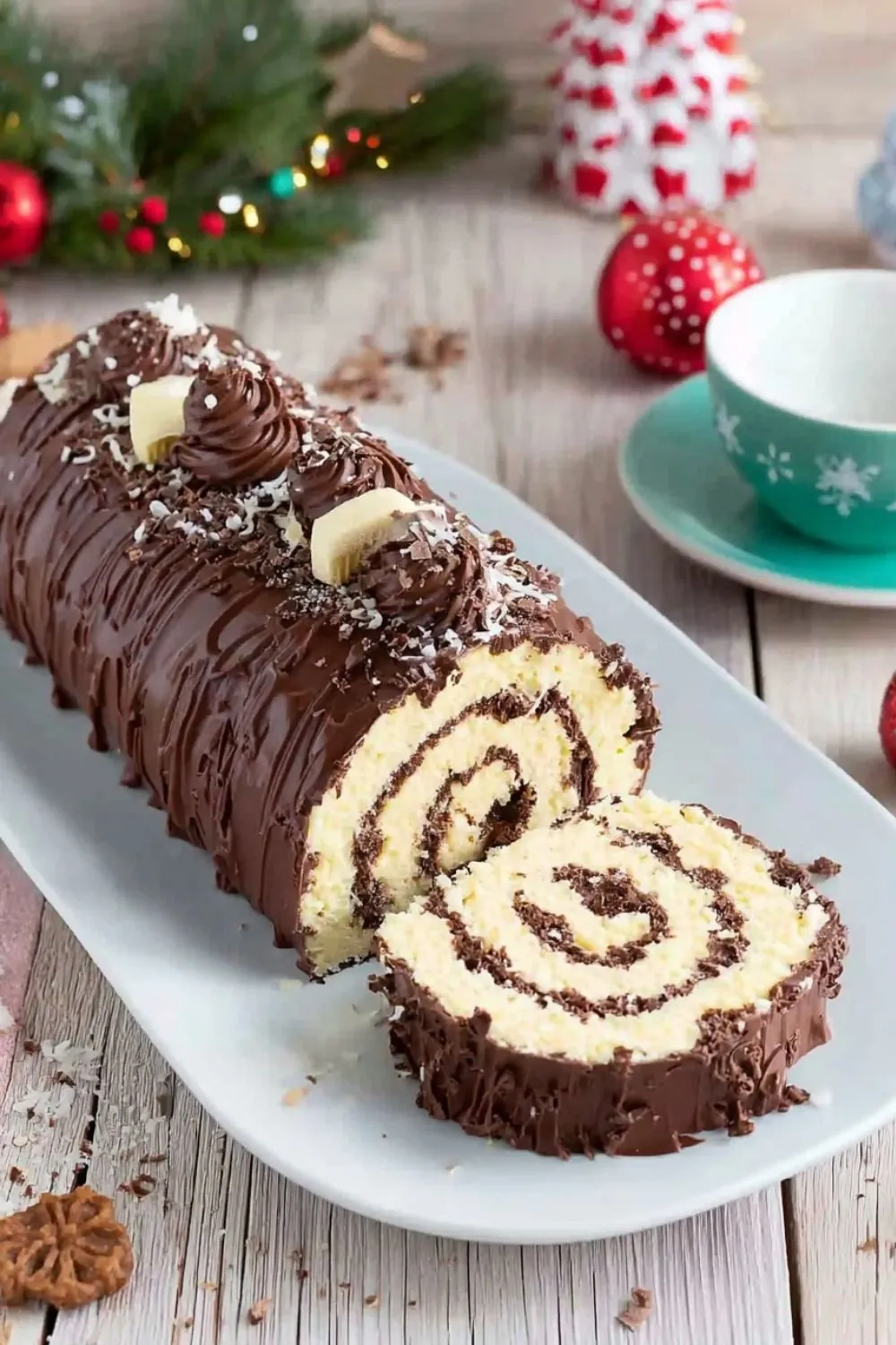 Bûche roulée de Noël