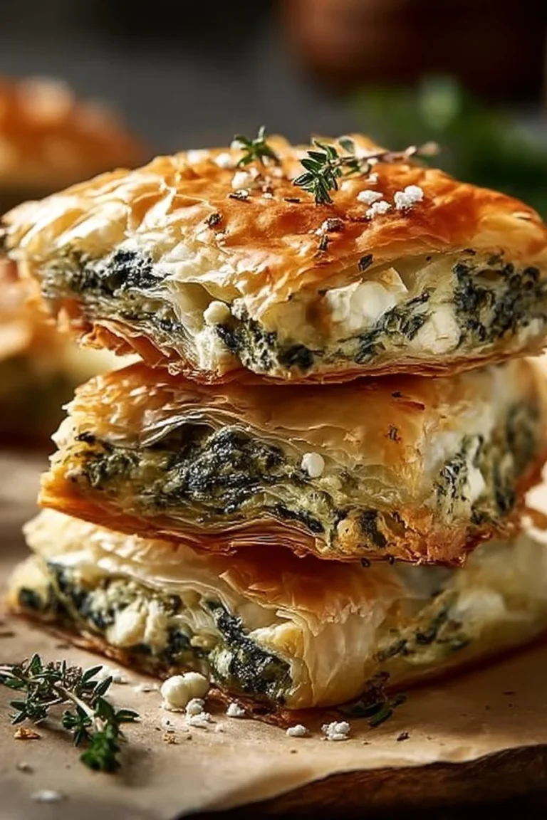 Spanakopita aux épinards et feta, biscuits croustillants et savoureux