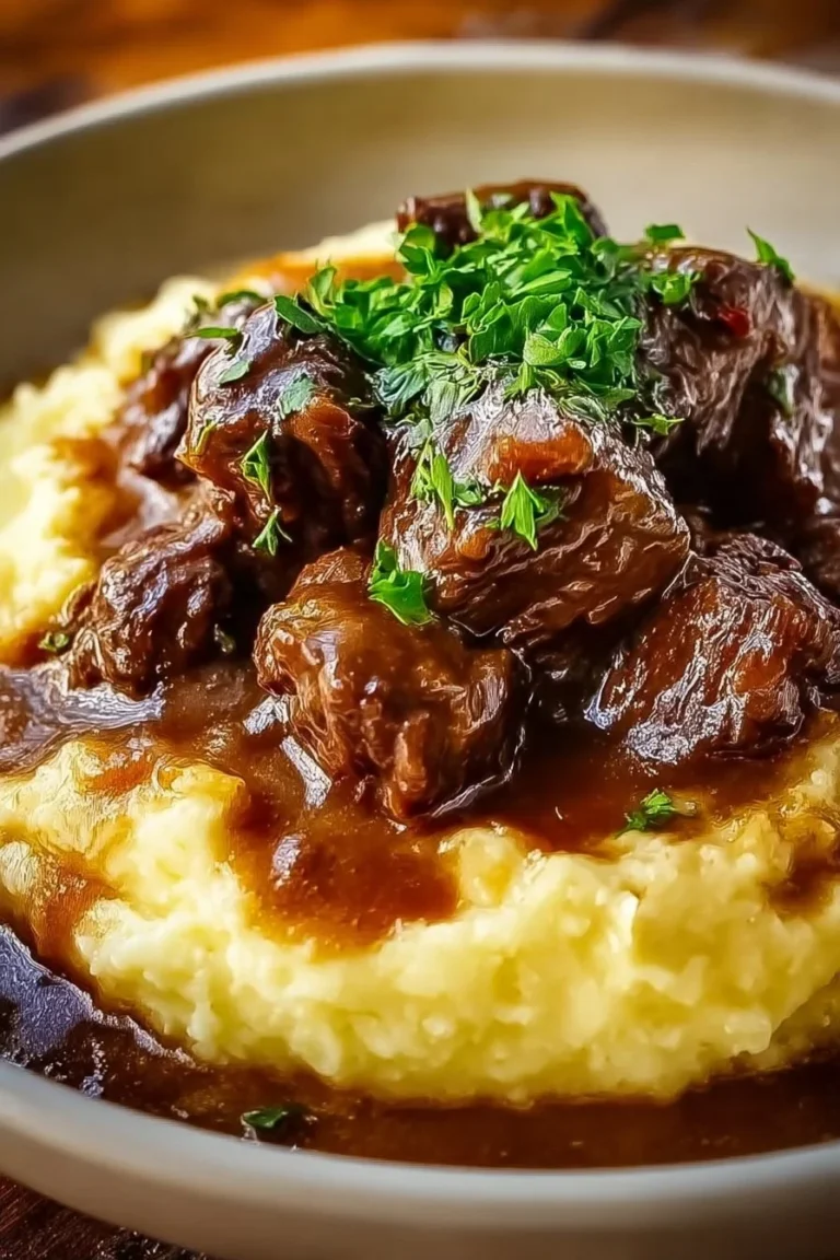Bœuf braisé en sauce avec purée de pommes de terre