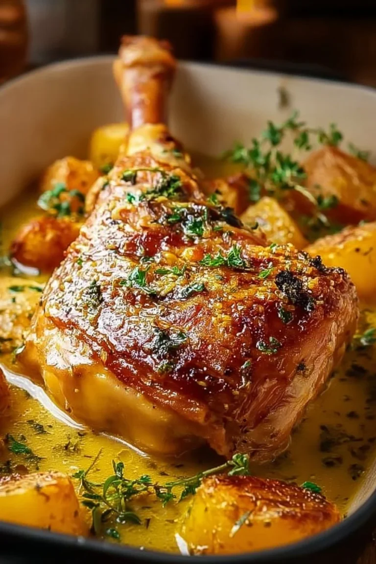 Cuisse de dinde à la Dijonnaise, plat savoureux et appétissant