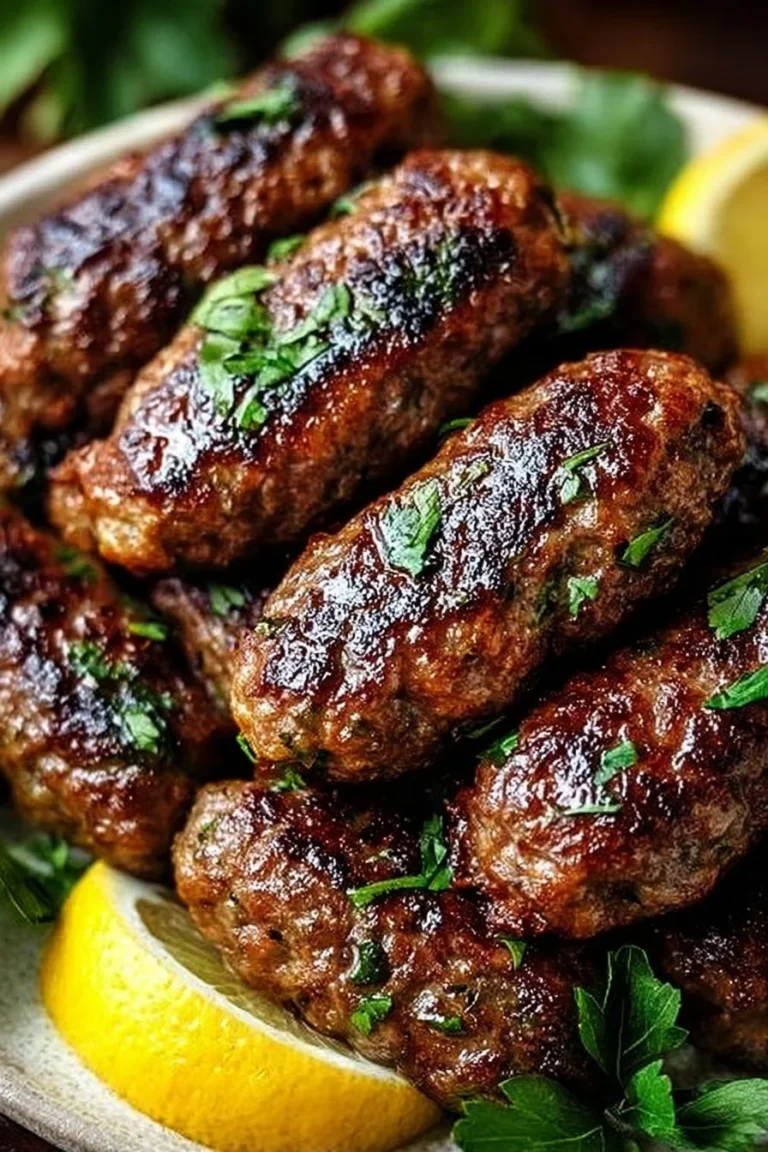Plat délicieux de Kefta Tunisienne servi avec des épices et des herbes fraîches.
