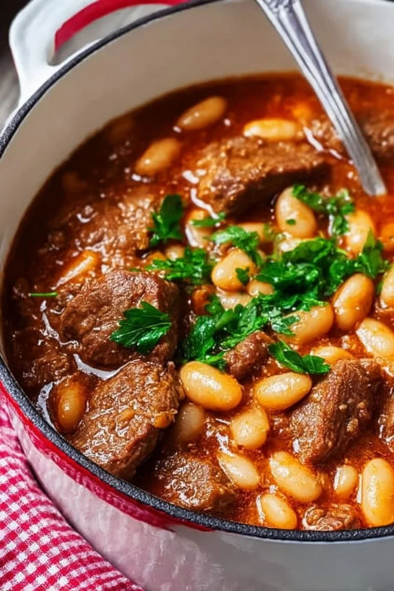 Plat de Loubia, Haricots Blancs et Bœuf, savoureux et nourrissant.
