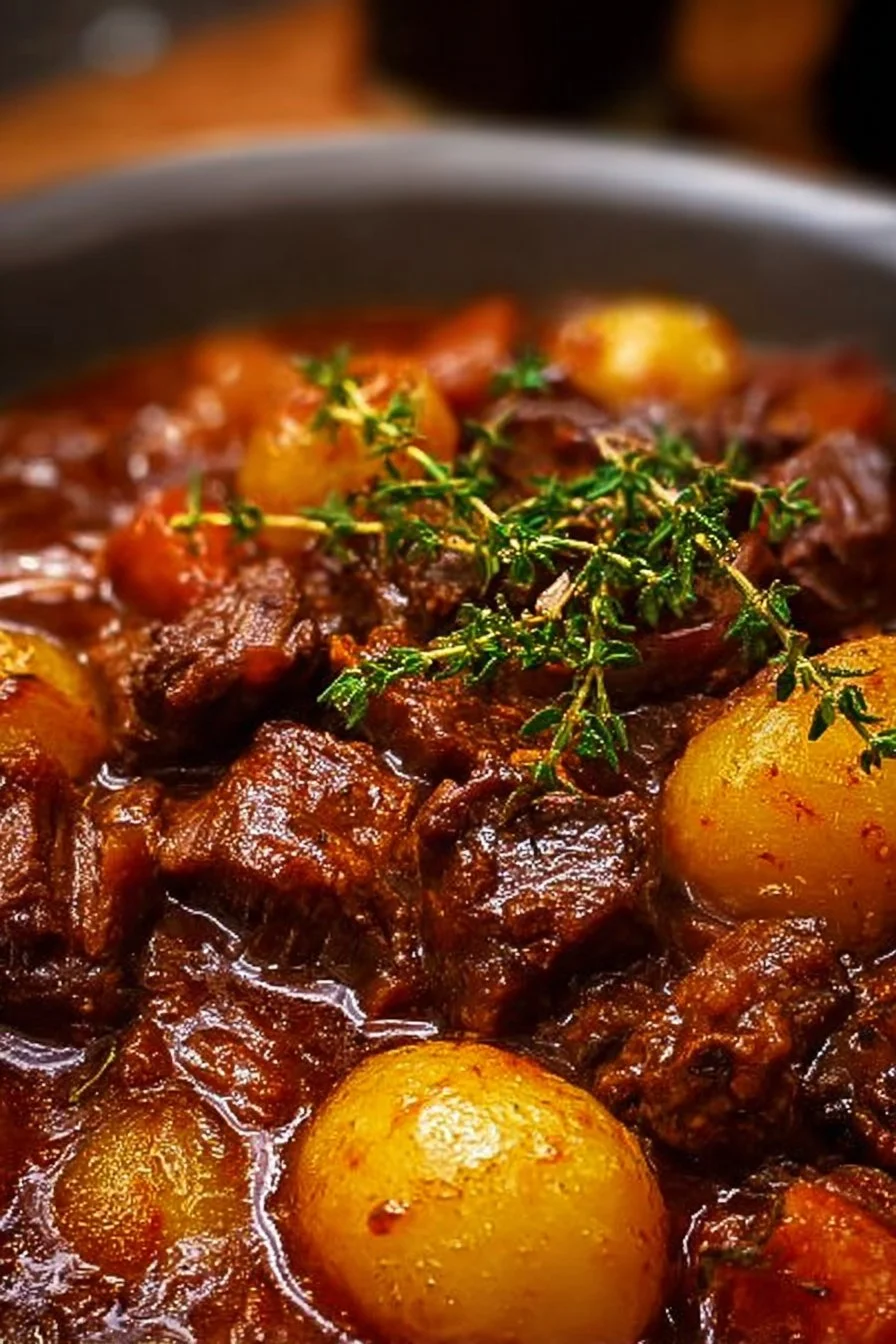 Ragoût de bœuf aux légumes d'hiver, plat réconfortant et savoureux