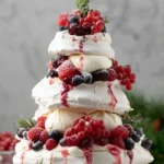 recette Pavlova Noël sous forme sapin