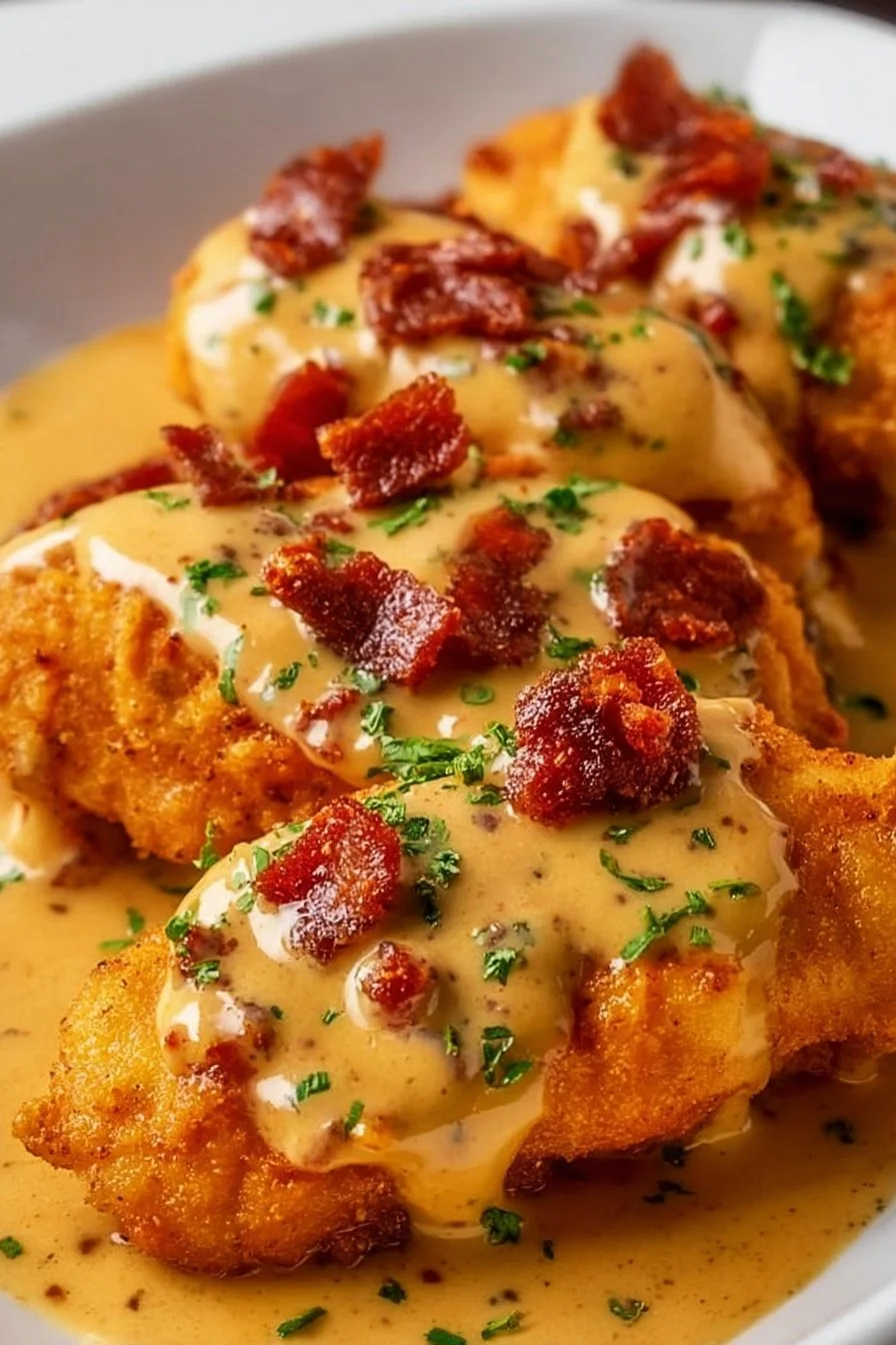 Aiguillettes de poulet à la sauce crémeuse au chorizo, recette délicieuse.