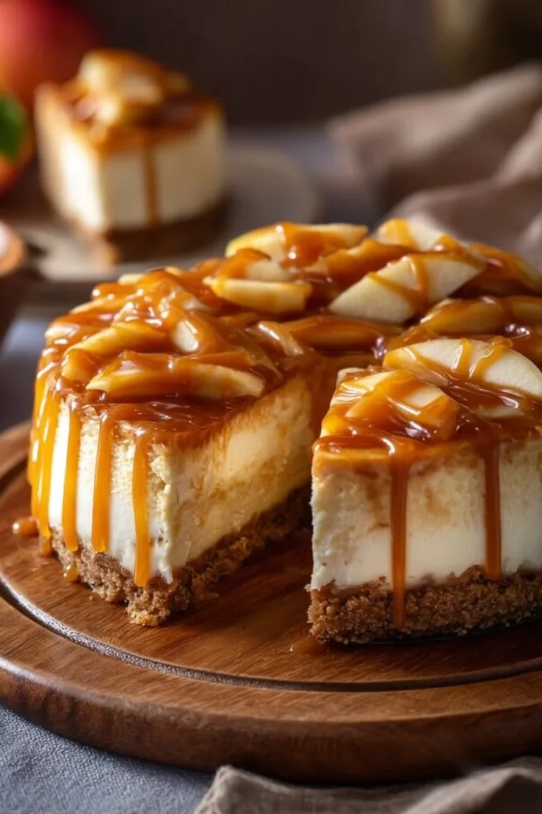 Tarte aux Pommes Caramel Salé avec une garniture de pommes et caramel
