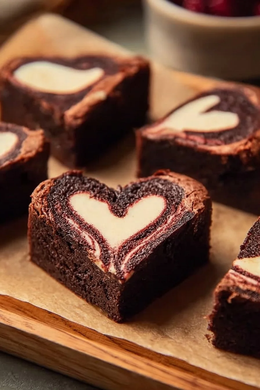 Brownies en forme de cœur, délicieux et parfaits pour les occasions spéciales