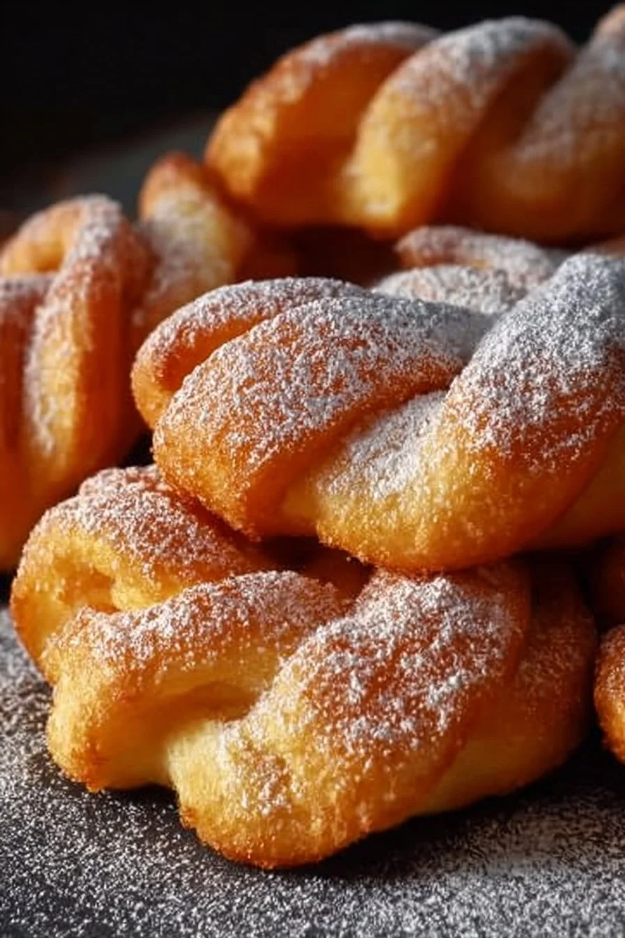 Bugnes légères et moelleuses cuites au four, idéales pour un goûter réussi.