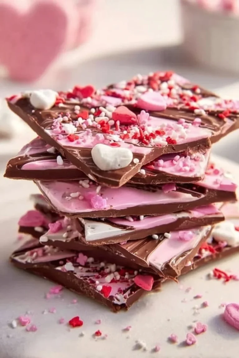 Écorce de chocolat artisanale pour la Saint-Valentin, délicieuse et festive.