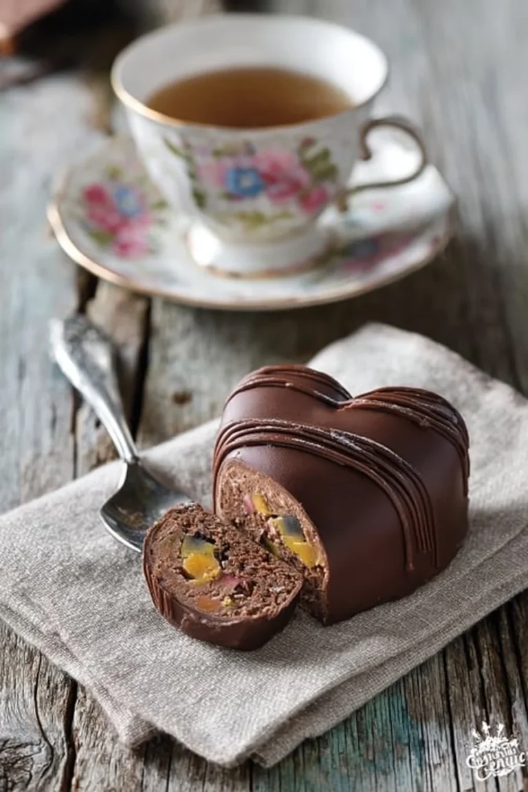 Entremets cœur au chocolat et fruit de la passion, dessert savoureux et élégant
