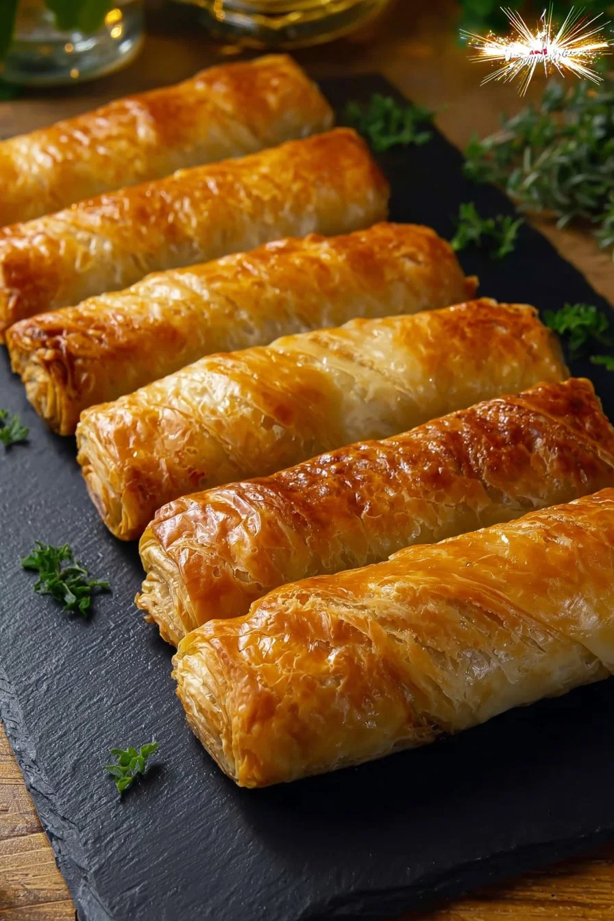 Baklava au fromage feta garni de pistaches et de miel