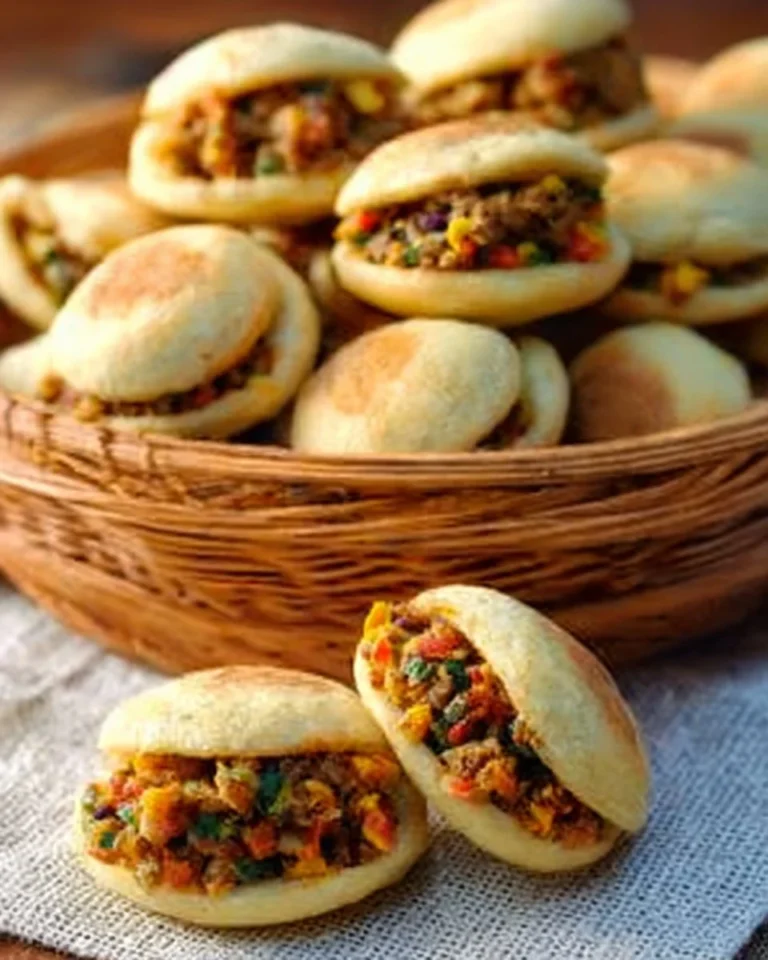 Batbouts farcis à la viande hachée et aux poivrons, recette savoureuse