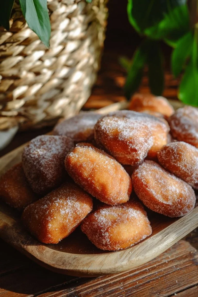 Assortiment de beignets faits maison saupoudrés de sucre glace