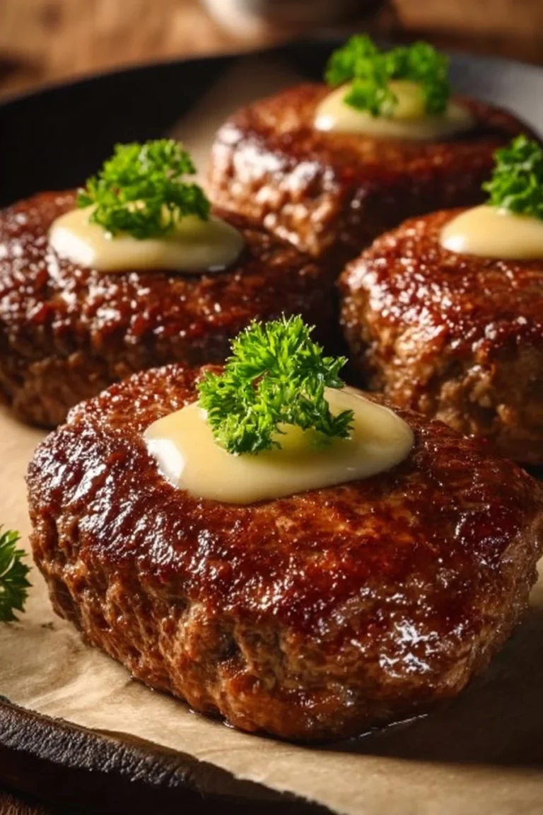 Bifteck haché Amish cuit au four dans un plat savoureux