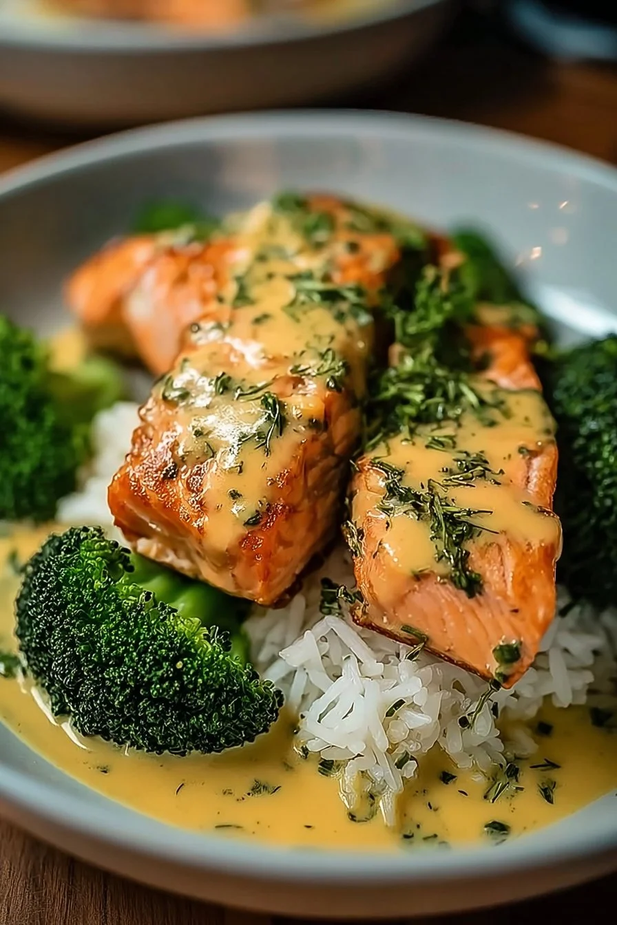 Bol de saumon et de brocoli - recette saine et délicieuse