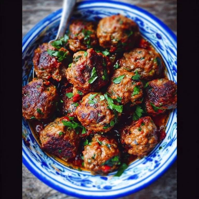 Boulettes de viande d'agneau marocaines savoureuses et épicées