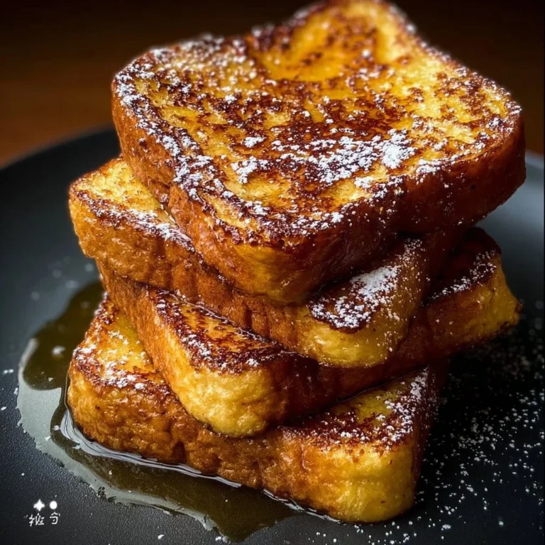 Brioche perdue préparée selon une recette traditionnelle avec du sirop d'érable.