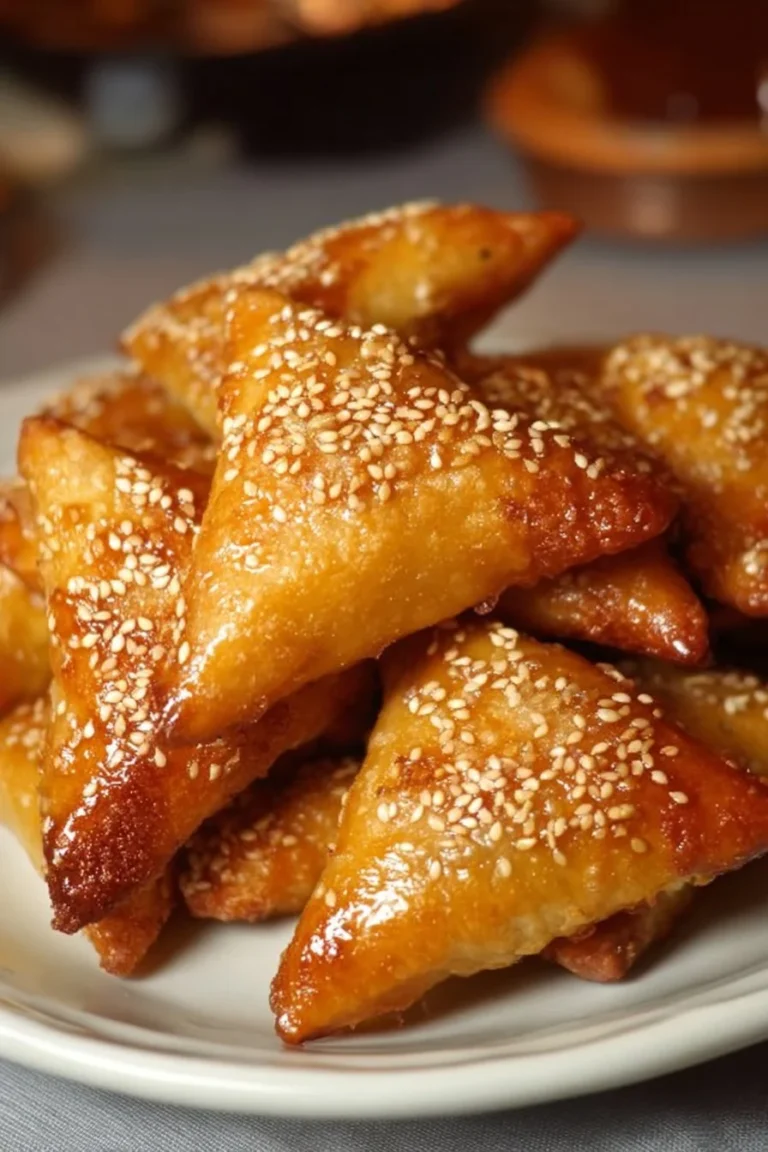 Briouates aux amandes dorées, délicieuses pâtisseries marocaines.
