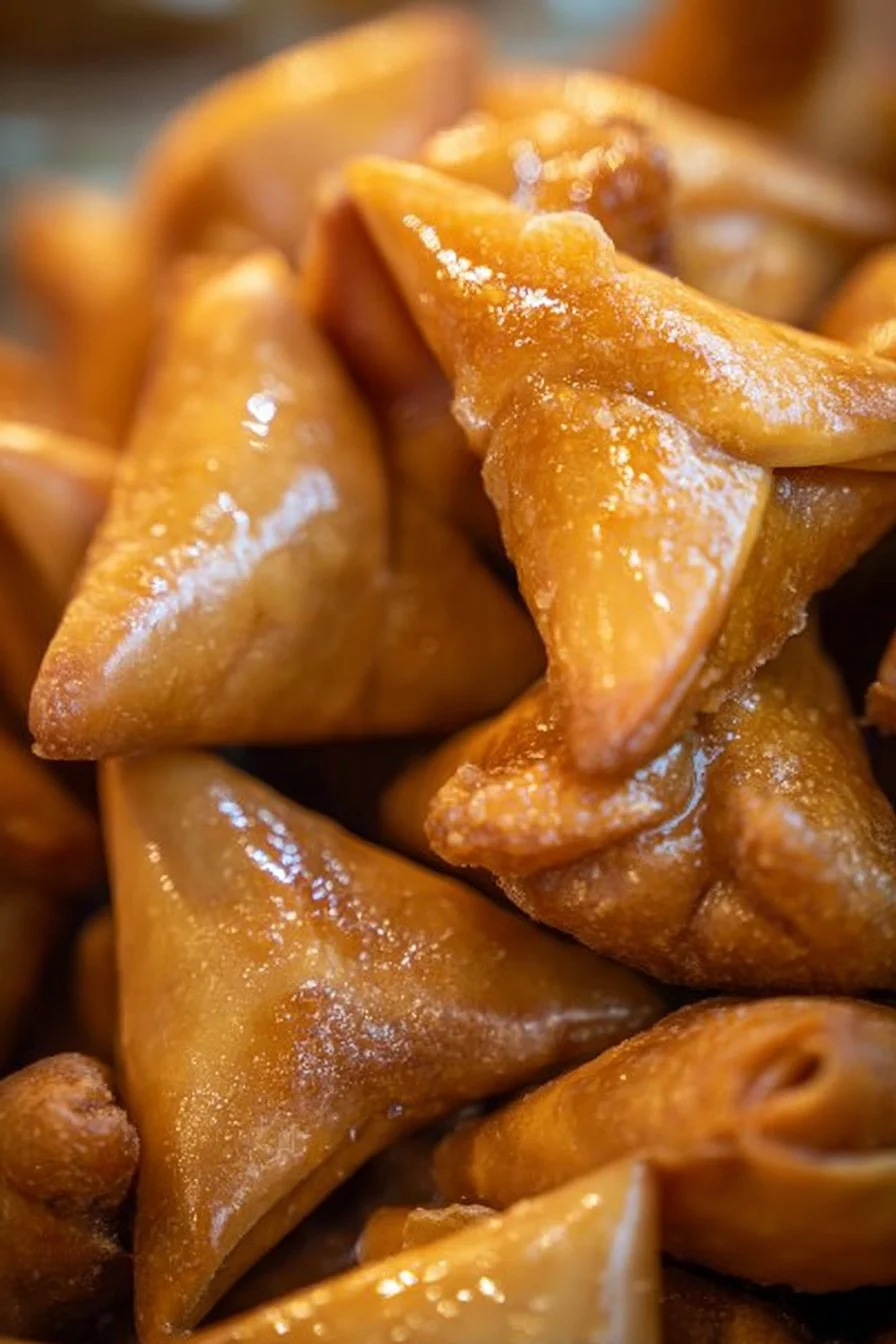 Briouates aux amandes et praliné sur une assiette élégante