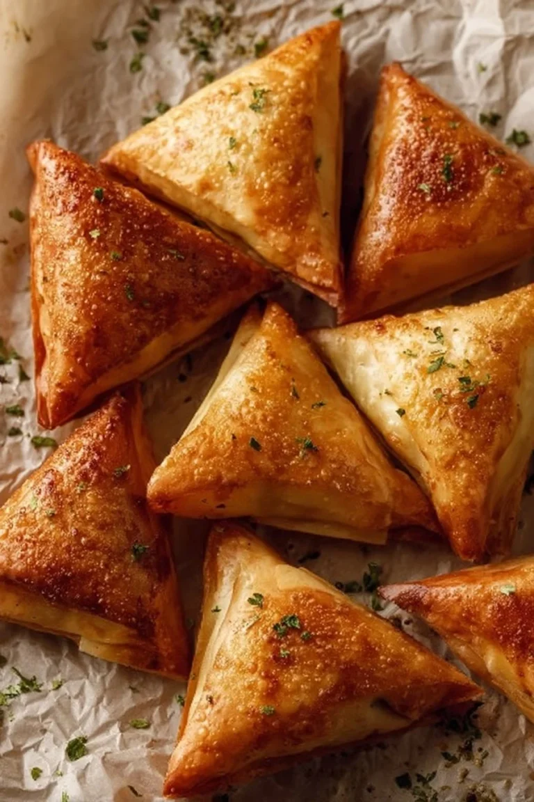 Briouates de Poulet épicés à la marocaine, entrées croustillantes et savoureuses.