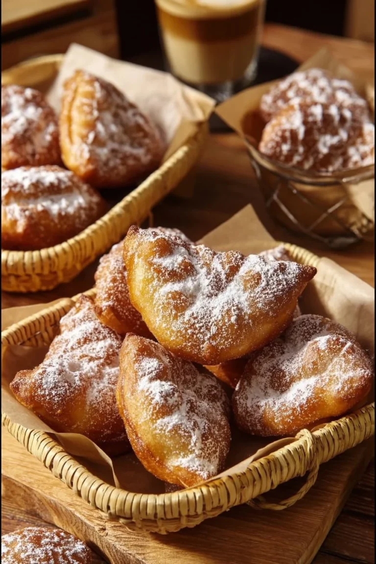 Bugnes, délicieuses pâtisseries françaises à base de pâte frite.