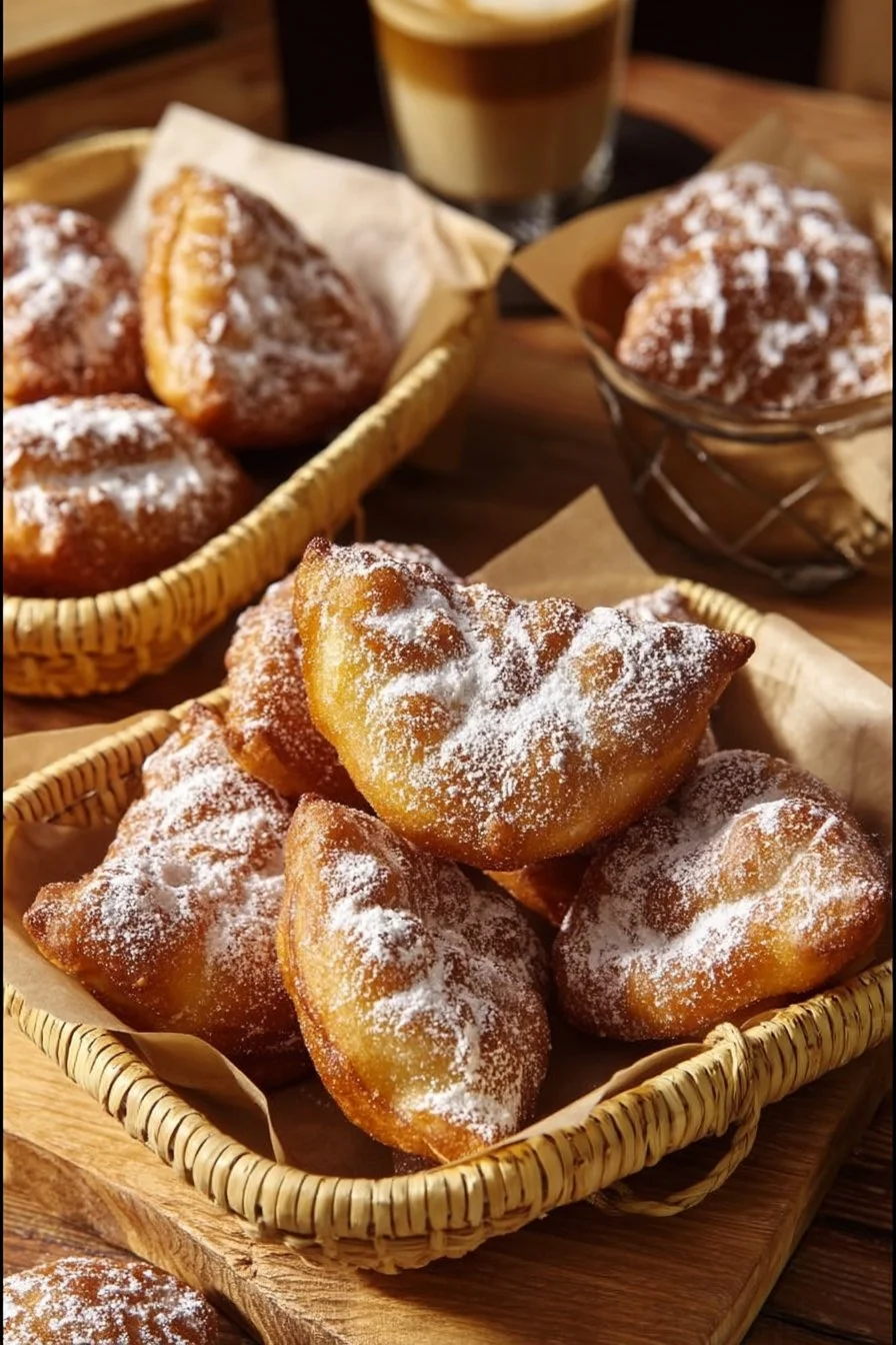 Bugnes, délicieuses pâtisseries françaises à base de pâte frite.