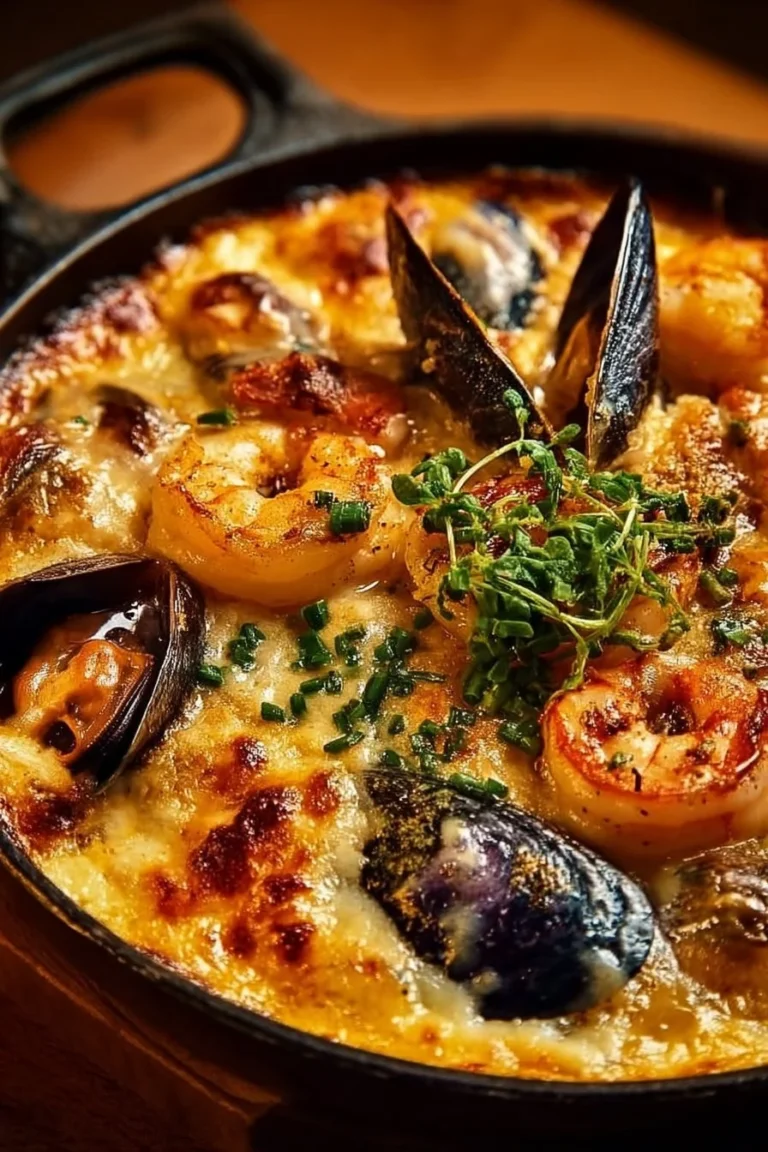 Cassolette de fruits de mer délicieuse et appétissante