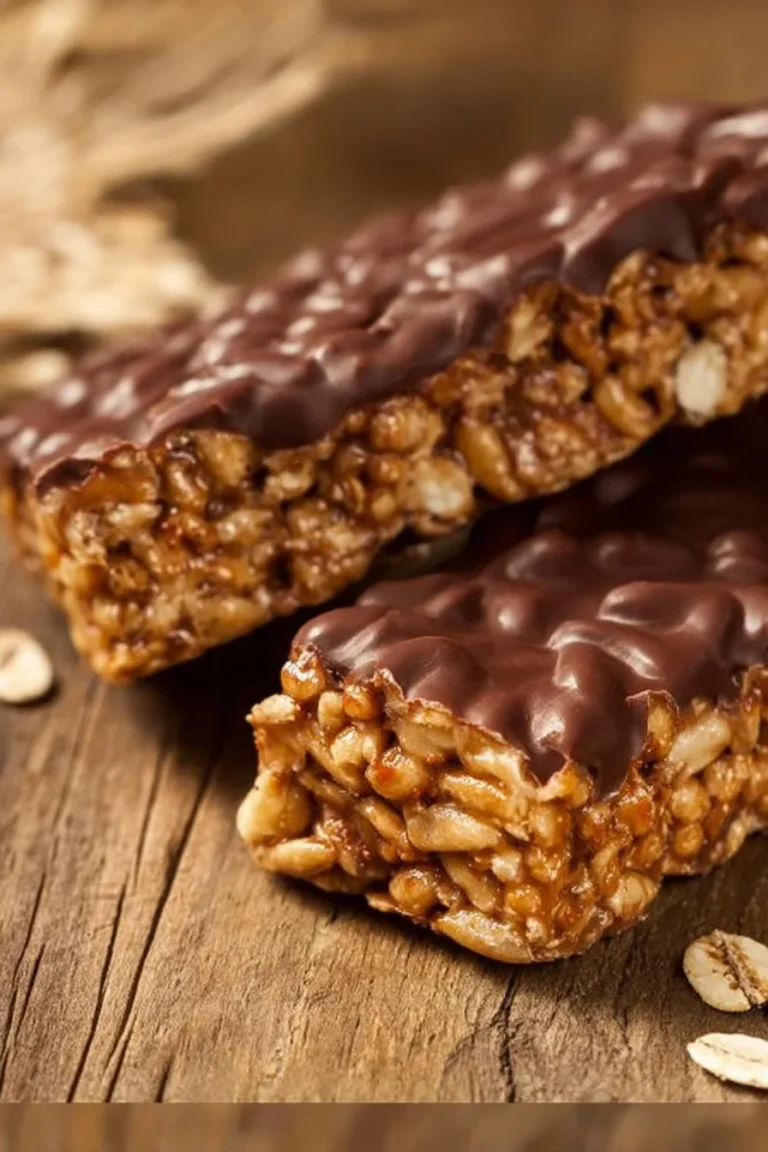 Barres de céréales à l'avoine et au chocolat, idéales pour un en-cas sain.