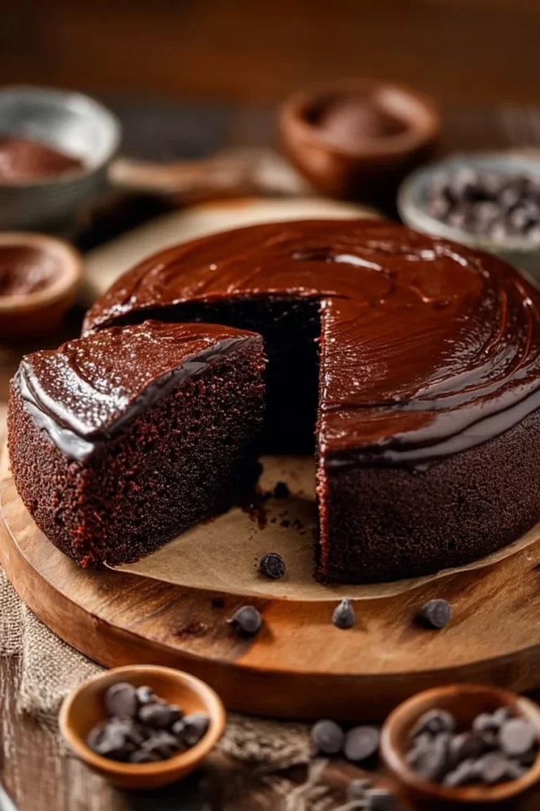 Gâteau au chocolat classique avec une décoration gourmande