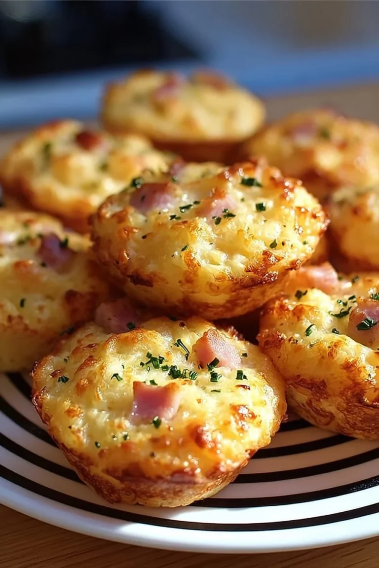 Cookies salés au parmesan et jambon sur une assiette