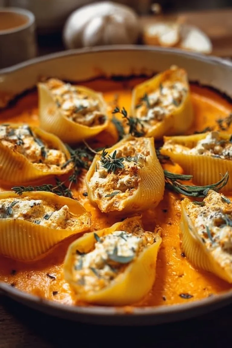 Coquilles farcies au potiron et à la ricotta