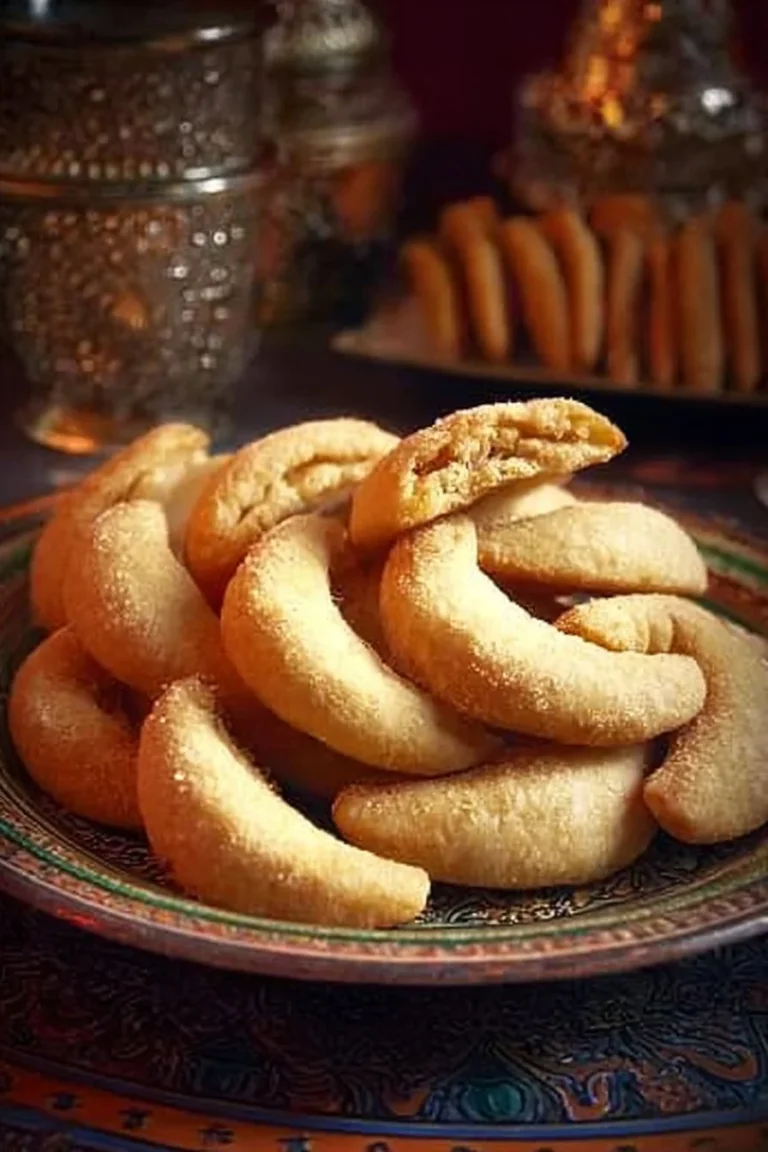 Corne de Gazelle, pâtisserie marocaine aux amandes en forme de croissant