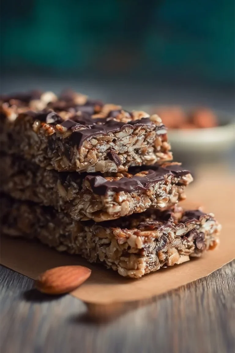 Barres de céréales croustillantes au chocolat noir savoureuses et nutritives