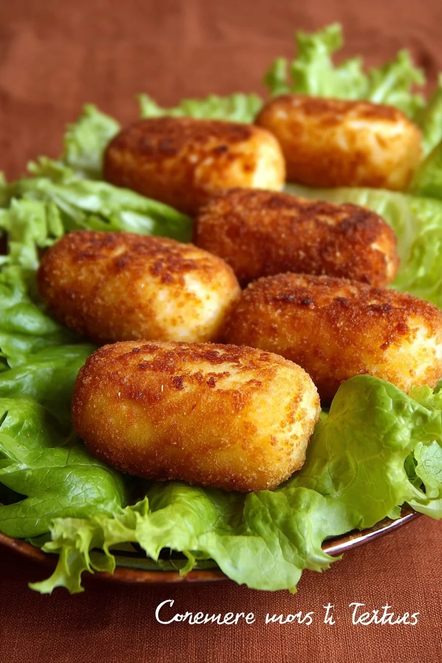Croquettes de pommes de terre à la viande hachée servies dans une assiette