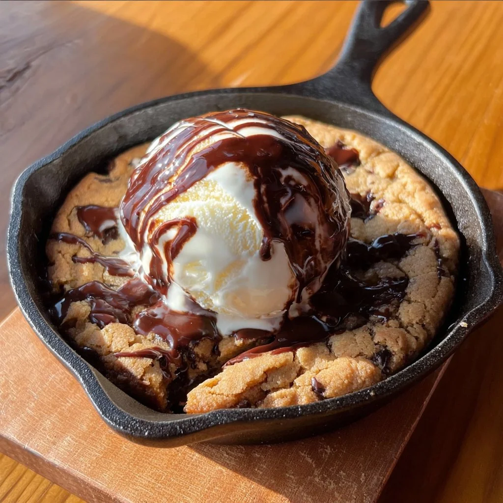 Sundae à la glace garni de sauce chocolat et de cerises