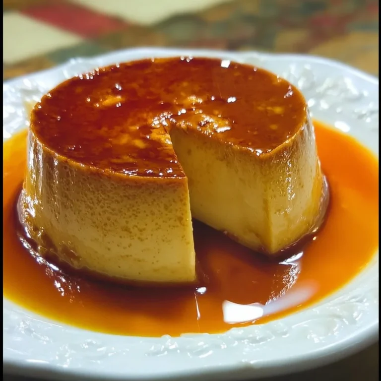 Flan caramel crémeux, un délicieux dessert traditionnel mexicain