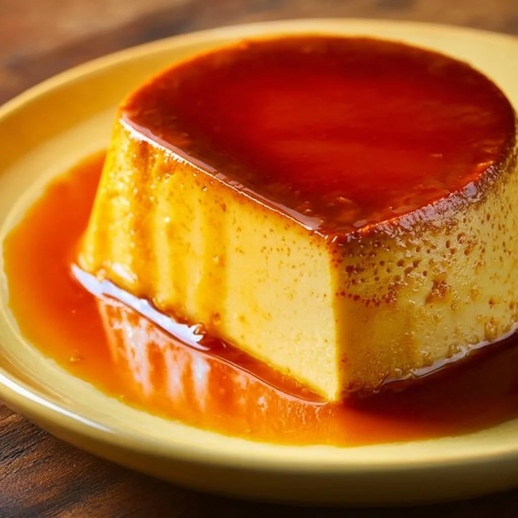 Flan crémeux fait maison, un dessert délicieux et onctueux