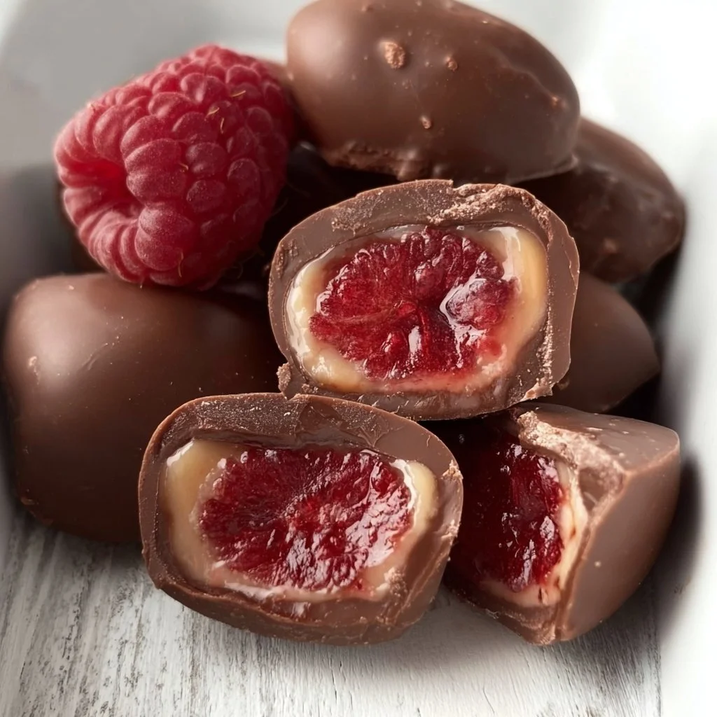 Délices de framboises en chocolat noir de Franuí Maison